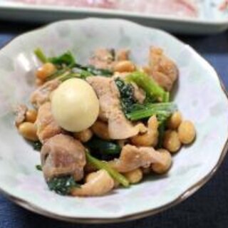 大豆と鶏肉の甘辛煮